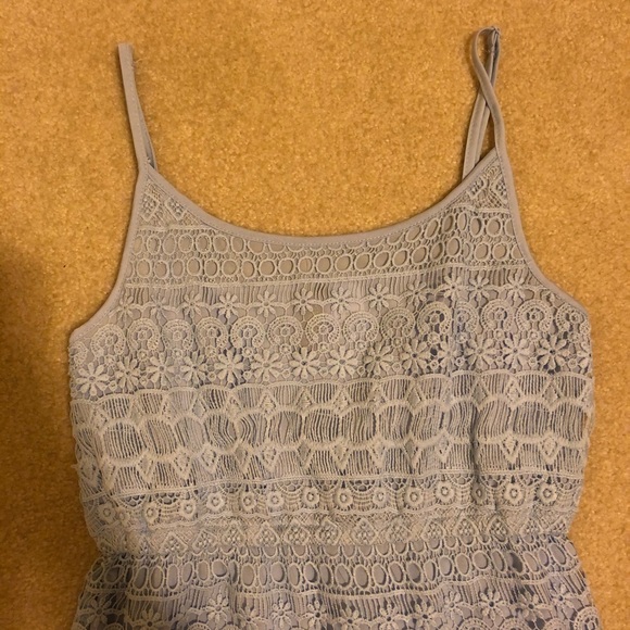 💜H&M Light Blue Mini Lace Patterned Dress - Picture 2 of 8